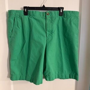 Tommy Hilfiger Men's Flat Front Green Cotton Shorts Size 40